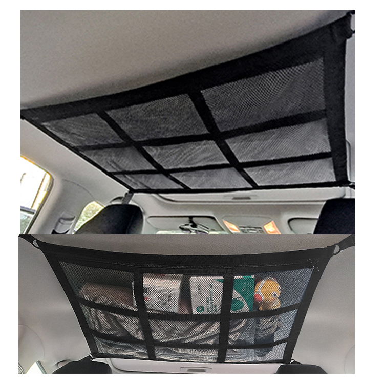 Модерненный Автомобильный потолочный грузовой сетчатый карман 90*65 см автомобильный Органайзер на крышу для хранения автомобиля Регулируемый для фургона внедорожника