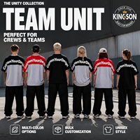 Kaos Oblong Lengan Pendek Katun Murni Desain Khusus Pewarnaan Benang Unisex Oversize Longgar Pria Wanita Fashion Streetwear Kerah Bulat