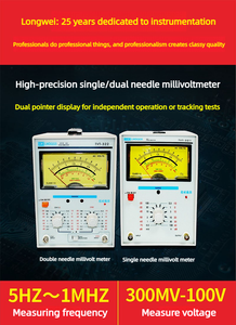 Longwei <span class=keywords><strong>322</strong></span> Millivoltímetro Digital de CA - Medidor de Voltaje Digital de Doble Canal de Alta Precisión con Puntero Único/Doble - Product Image 2