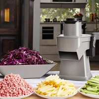 Mini-trancheuse commerciale 110V-220V pour légumes, robot culinaire pour petit-déjeuner, coupe-pommes de terre pour usine de transformation de légumes et boulangerie