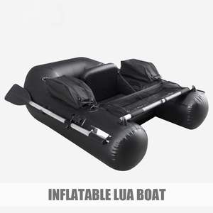 Bateau gonflable en Pvc avec sol en aluminium pour sacs de pêche pour une personne Kayak à mouche pliable simple aviron étanche réglable - Product Image 5
