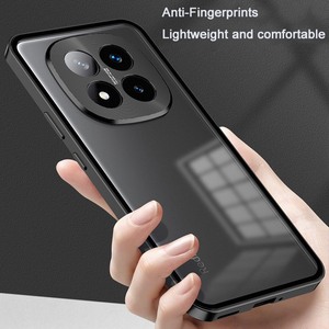 Funda Protectora Magnética Elástica con Marco Metálico para Xiaomi Redmi Note 14 <span class=keywords><strong>Pro</strong></span> / 14 <span class=keywords><strong>Pro</strong></span>+, Protector de Lente Transparente Esmerilado de PC, Cubierta Trasera - Product Image 4