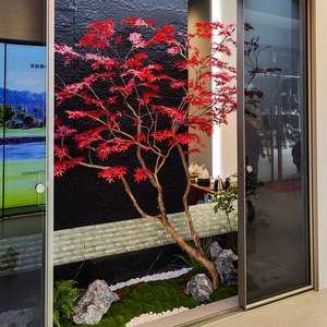 Arbre à feuille d'érable simulé Centre commercial Hôtel Plantes vertes Faux arbres Décoration intérieure et extérieure Création de paysage - Product Image 3