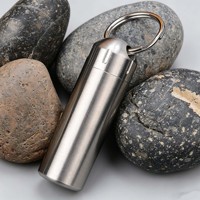 Petite bouteille à médicaments en acier inoxydable, trousse de premiers soins pour personnes âgées, conteneur étanche pour l'extérieur, bouteille à médicaments en forme de capsule