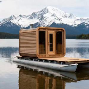 Sauna Exterior de Madera de Hemlock con Calefacción de Piedra Volcánica de 4000W, Bluetooth Inteligente, para Uso Familiar y en Hoteles - Product Image 2