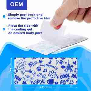 Parches para la fiebre para niños, 22 unidades, reductor de fiebre, almohadillas refrescantes para bebés, parche de gel refrescante para la fiebre, alivio del dolor de cabeza, 4.7 x 2 pulgadas - Product Image 3