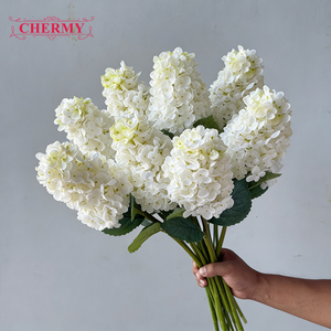 DC202 Hortensias Artificiales de Tallo Largo en Oferta, Flores Artificiales de Seda Multicolores Vintage para Decoración de Bodas al por Mayor - Product Image 4