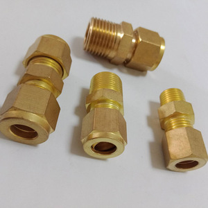 Raccord à compression double en laiton Changqiang, filetage 4-12 mm, pour équipement pneumatique de climatisation - Product Image 2