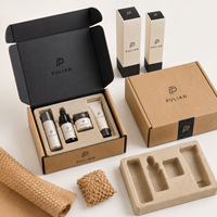 Boîte d'expédition personnalisée pour le commerce électronique, emballage en carton ondulé avec insert de protection pour les produits cosmétiques, boutique en ligne