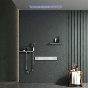 Sang trọng lớn đồng dẫn tắm Kit mưa-phun thác nước tĩnh nhiệt Vòi cơ thể máy bay phản lực massage cho khách sạn biệt thự đánh bóng cho - Product Image 2