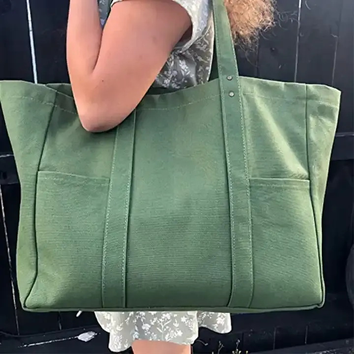 カスタム多機能キャンバストートバッグ女性キャンバスショッピングバッグハンドバッグ