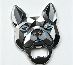 Abridor de botellas geométrico con forma de perro, herramienta de barra de metal, llavero con diseño de llanta de coche, recuerdo de fiesta - Product Image 1