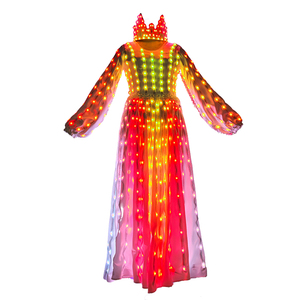 Conjunto de Vestidos LED para Reina, Traje Luminoso para Salón de Baile, Traje Iluminado para Escenario, Hecho a Mano, para Actuaciones - Product Image 1