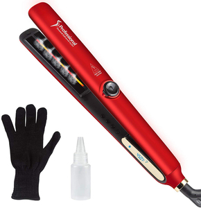 Lisseur à vapeur en céramique infrarouge de 1 pouce, chauffe rapidement, ions négatifs, réglage de la température pour le coiffage des cheveux - Product Image 1