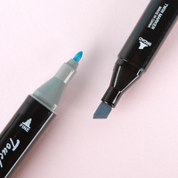 Bas prix en gros couleur stylo ensemble Double tête alcool à base d'huile étudiant enfants couleur stylo dessin stylo marqueur de couleur