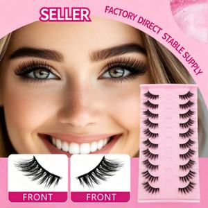 <span class=keywords><strong>Cils</strong></span> naturels doux et légers, faux <span class=keywords><strong>cils</strong></span> à pointe effilée, confort toute la journée, réutilisables, vente en gros, direct usine - Product Image 1
