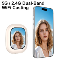 Mini écran magnétique pour téléphone portable, écran de visualisation pour selfie 90x51mm, mise en miroir de l'écran, télécommande, objectif de caméra arrière, projecteur selfie ABS