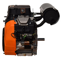 Moteur à essence Lifan Heavy Duty 20KW 27HP V-Twin 744cc OHV 4 temps refroidi par air à démarrage électrique pour machines industrielles