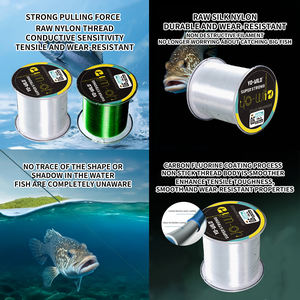 Grosir YO-WILD 300/500/1000m Senar Pancing <span class=keywords><strong>Nylon</strong></span> Kekuatan Tinggi Harga Pabrik Murah Senar Pancing Lunak Tenggelam Kustom dengan OEM/ODM - Product Image 3