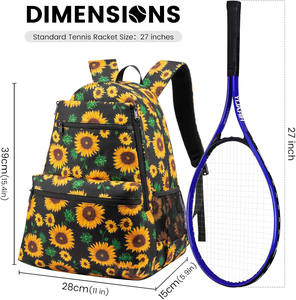 Free sample Professional Waterproof Sports Tennis Racket Bag <b>Backpack</b> <b>Large</b> Travel <b>Women</b> Tennis Carry Bag - Product Image 4