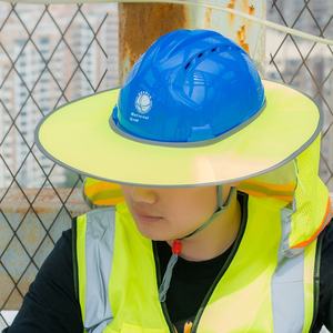 OEM موقع البناء الصيفي قبعة صلبة محسّنة للحماية من أشعة الشمس من خلال أشعة الشمس العاكسة المضادة للضوء ، تنفس - Product Image 3