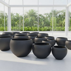 Pot de fleurs rond en fibre de verre pour patio et jardin, pour utilisation au sol à la maison, décoration intérieure, jardinières directes d'usine - Product Image 3