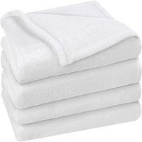 Ventes en gros de couvertures en flanelle grises bon marché de 50x60 pouces, couvertures en flanelle