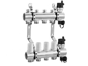 Tubo del collettore di <span class=keywords><strong>riscaldamento</strong></span> <span class=keywords><strong>a</strong></span> <span class=keywords><strong>pavimento</strong></span> da 2 <span class=keywords><strong>a</strong></span> 12 Loop per sistema di <span class=keywords><strong>riscaldamento</strong></span> <span class=keywords><strong>a</strong></span> <span class=keywords><strong>pavimento</strong></span> con sfiato dell'aria del flussometro e valvola di scarico - Product Image 2