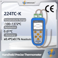 OEM Compact Dual Channel Thermocouple Sensor Thermometer for On-Site Temperature Testing Inspection and Process Monitoring