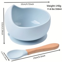 Ensemble de vaisselle pour bébé : Bol à collation en silicone antidérapant réutilisable avec ventouse et cuillère pour nourrissons - Vente en gros