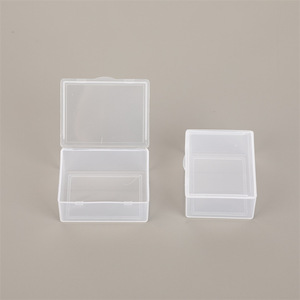 Boîtes de rangement en plastique PP transparentes, boîte à bijoux rectangulaire couverte pour bureau, petite, moyenne, grande taille - Product Image 2