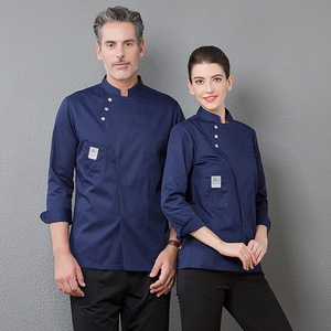 Wholesale Hot <strong>Chef</strong> Cookware <strong>Chef</strong> Uniforms <strong>Black</strong> Long for Sale bar Restaurant Uniforms <strong>Black</strong> <strong>Chef</strong> <strong>Jacket</strong> - Product Image 4