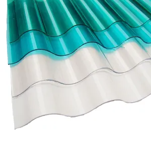 Feuille solide de Polycarbonate incurvée transparente, toit PC Transparent, verre creux, feuille ondulée Pc pour chambre à lumière du soleil