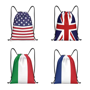 High Quality Custom Drawstring Backpack Bag All-Country All-Polyester Sublimation Printing Personalized Promotional Sportpacks