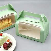 Boîte d'emballage alimentaire en papier pour boulangerie, impression UV, logo personnalisé, boîte d'emballage pour gâteaux, pâtisseries, desserts, écologique et recyclable