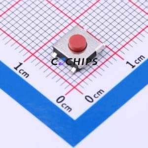 TS-1080S-A3B3-D2 Tactile Switch SMD Switch Single Pole Single Throw Round Button 2.5N Vertical Mount - Product Image 1