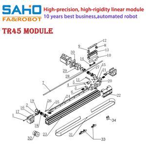 TR45 벨트 모듈 구동 최대 속도 2미터 스트로크 2000mm 중량 10-25kg CNC 리니어 포지션 키트용 리니어 모듈 - Product Image 5