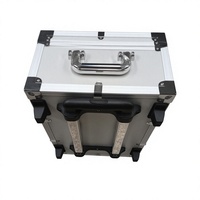 Valise en aluminium sur mesure pour instruments et équipements d'exposition, valise de transport pour robots, valise trolley d'aviation avec doublure en mousse EVA personnalisée