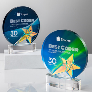 Customized Crystal <b>Trophy</b> Medal Laser <b>Engraved</b> Digital Printing Durable Business Gift For Outstanding Employee Awards - Product Image 5