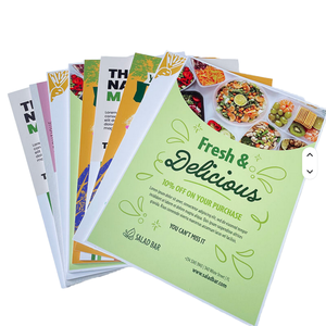 Doble cara A4 A5 Lujoso laminado brillante Tamaño personalizado Papel de impresión Anuncio Postal Flyer - Product Image 3