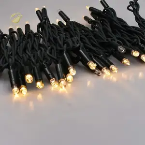 High Quality IP65 EU market led light OEM Christmas 220V 10M customize outdoor waterproof rubber cable led string light