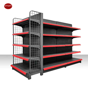 Équipement de magasin de proximité : Unité murale et étagère îlot, couleur personnalisée, système d'étagères métalliques pour supermarché - Product Image 1