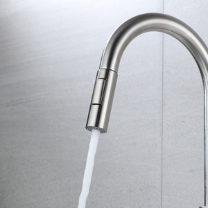 Robinet extractible Bingtao, finition électrolytique noir brossé or, tête de pulvérisation pour évier de cuisine en ABS, débit d'eau à deux vitesses - Product Image 2