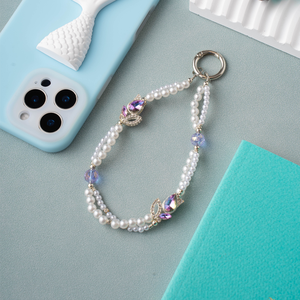 حبل تعليق فاخر مصنوع يدويًا للهواتف المحمولة بطبقتين مع فيونكة وقلب كريستالي، مصنوع من البلاستيك، إكسسوار أصلي للهاتف طراز XY-<span class=keywords><strong>PL</strong></span>-P160 - Product Image 4