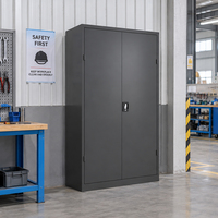 Armoires de rangement d'outils industriels OEM ODM pour atelier à domicile, entrepôt, 2 tiroirs, étagères réglables, armoire à outils en acier robuste