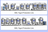 Ligne de production complète de yaourt en acier inoxydable SS304/SS316L, petite échelle 50l-500l, machine de pasteurisation du lait pour la fabrication de yaourt