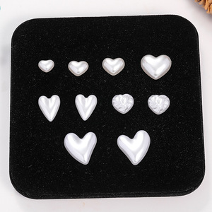 Autocollants pour ongles en forme de cœur, imitation perle, auto-adhésifs, pour nail art, accessoires de bijouterie DIY, origine Yiwu, non toxiques - Product Image 3