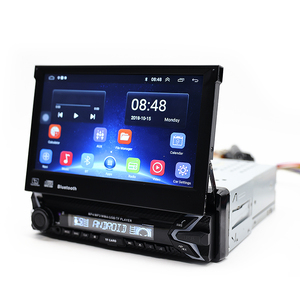 Android 10 simple din automatique écran tactile rétractable WIFI gps usb divertissement lecteur dvd pour autoradio de voiture - Product Image 1