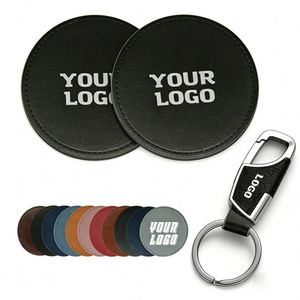 Wholesale Custom Print Business Pu Leather Drink <b>Coasters</b> Restaurant Wedding Hotel Promo Gift Laserable Logo Drink <b>Coasters</b> - Product Image 1