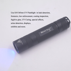 Lampe torche UV Manta Ray S10 365nm avec filtre en verre ZWB2 3W 5W en aluminium IP65, torche EDC pour inspection des taches d'animaux, inspection du jade, durcissement de la résine - Product Image 2